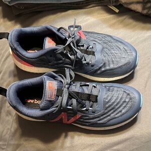 New Balance Men's Navy and Coral Athletic Shoes